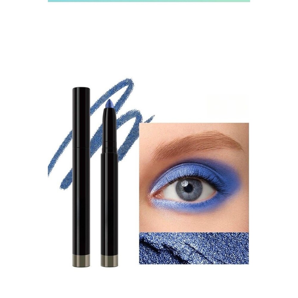 Shimmer Eye Shadow Stick Shine Eyeliner Waterproof Smudge-Proof with Sharpener
